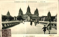 CPA Exposition Coloniale Internationale De Paris temple d angkor vat