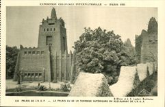 CPA - Exposition Coloniale Internationale - Palais de l A O F - Le Palais vu de la Terrase superieure du Restaurant de 