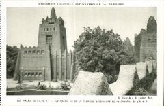 CPA - Exposition Coloniale Internationale - Paris 1931 Palais de l A O F - Le palis vu de la Terrasse Superieure du Res
