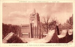 CPA -Exposition Coloniale Internationale - Paris 1931 Palais de l A O F - Le Palais vu de la Terrasse Superieure du Res
