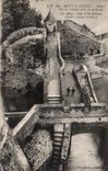 CPA Mont st michel abbaye vue de l escalier prise en aeroplane The abbey view of the staircase