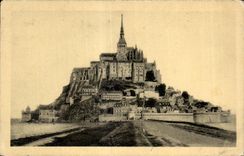 CPA Abbaye du mont saint michel Vue generale face sud