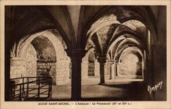 CPA Mont saint michel L abbaye le promenoir 