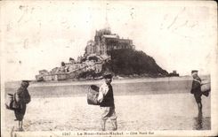 CPA Le mont sain michel Cote nord est pecheurs 