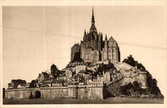 CPA Le mont st michel Vue generale cote nord est