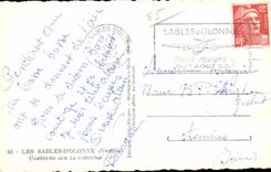 CPA enarena los campistas del olonne en la cornisa