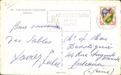 CPA enarena el traje del folklore del olonne