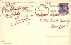 CPA enarena el barco del barco del olonne