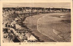 CPA enarena el olonne el terraplen y la playa