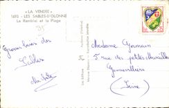 CPA enarena las arenas Olonne de Olonne el terraplen y la playa