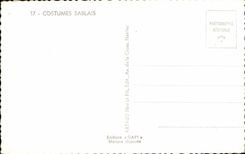 CPSM enarena folklore del traje de Sablaise del pescador de Olonne