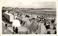 CPA enarena Olonne visto de la playa