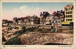 CPA enarena Olonne una esquina de la playa