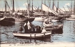 CPA Sands Olonne the Vendee the Port Boats