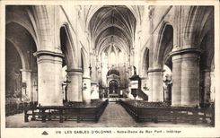 CPA sands Olonne our lady of the good port interiur