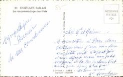 CPA sands Olonne the mending of the nets Folklore Costume