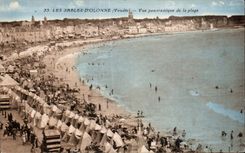 CPA sands Olonne seen panoramic of the beach