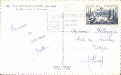 CPA sands Olonne the port towards thatch Boats