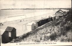 CPA Saint gilles sur vie vendee La plage vue des dunes