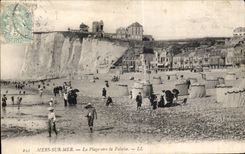 CPA Mers sur Mers La Plage vers la Falaise