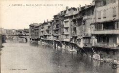 CPA Castres Edges of Agout Houses on Water