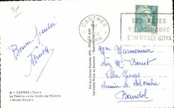 CPSM Castres Tran the Theater seen of the Garden of Eveche