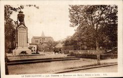 CPA Castres War memorial Eveche and Jardin