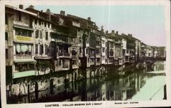 CPA Castres Hurdy-gurdies Houses on Agout