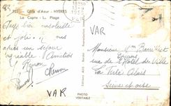 CPA Cote d Azur Hyeres La Plage