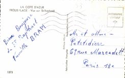 CPSM the Dimension Azure Frejus Beach Seen on St Raphoel