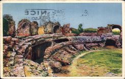 CPA the Arena Of Frejus Vestiges Gallo Romans