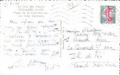 CPSM The coast of Maures Cvalaire on Sea Beach of the Valmer Cross or bottom Cavalaire Volleyball Ball