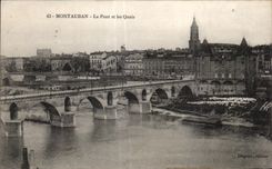 CPA Montauban the Bridge and Quays