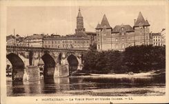 CPA Montauban the Old Bridge and Ingres Museum