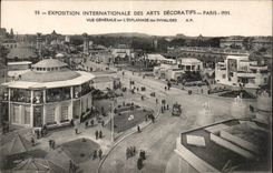 CPA Exposition Internationale des Arts Decoratifs Paris 1925 Vue generale sur l Esplande des Invalides