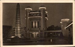 CPA Exposition Internationale des Arts Decoratifs Paris Fontaine de Lalique et restaurant de paris