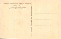 CPA Fair Paris Of Decorative Arts House of the United Kingdom