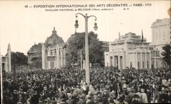 CPA Exposition Paris Des Arts Decoratifs Pavillon National de Belgique