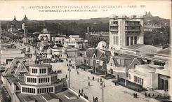 CPA Exposition Internationale des arts Decoratifs Paris 1925 vue Generale sur l Esplanade des Invalides