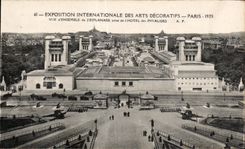 CPA Exposition Internationale des arts Decoratifs Paris 1925 Vue d Ensemble de l Esplanade prise de l Hotel des Invalide