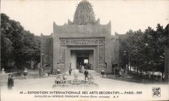 CPA Exposition Internationale des arts Decoratifs Paris 1925 Pavillon de l Afrique Francaise