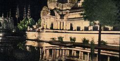 CPA Angkor VAT vue de NUIT