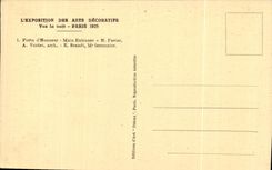 CPA l Exposition des arts Decoratifs vue la NUIT Paris 1925 Porte d Honneur Main Entrance