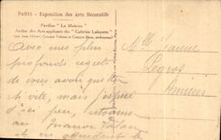 CPA Paris Exposition des arts Decoratifs Pavillon la Maitrise