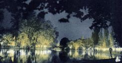 CPA Effet d Eclairage sur le lac