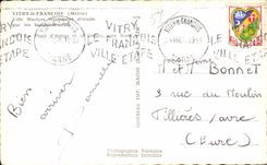 CPSM Vitry Francois the Marne Completely Destroyed Martyrdom City