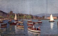 CPA Geneva roads and the jet water