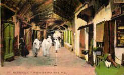 CPA Maroc Merrakech Interieur D Ur Souk