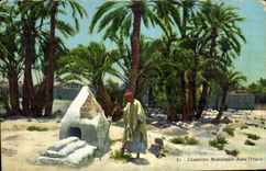 CPA Morocco Moslem Cemetery in oasis