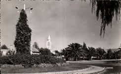 CPA Morocco Khouribga Church seen of the Gardens